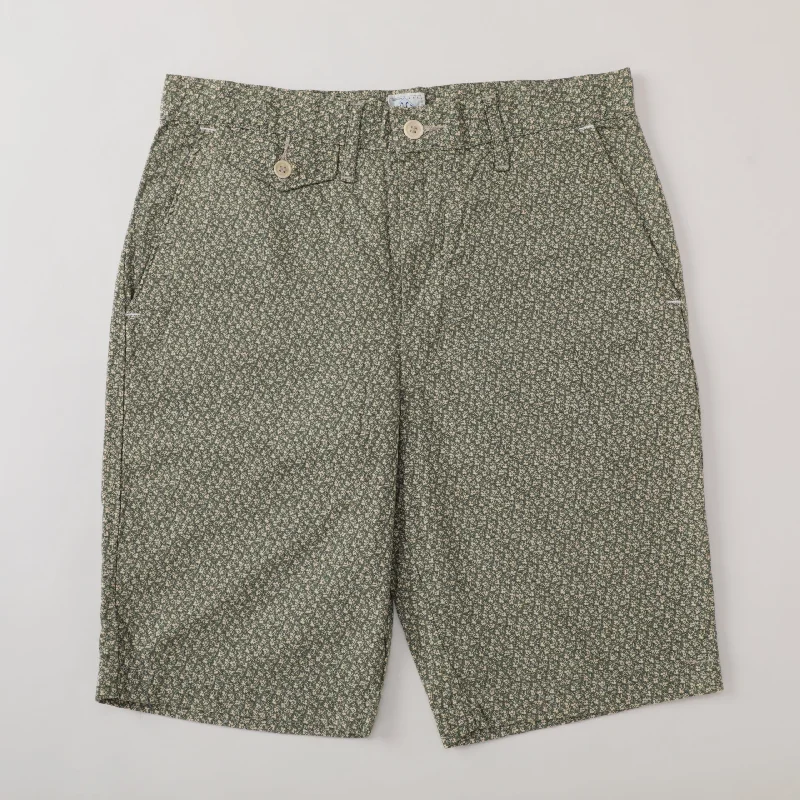 #1374S Menpolini Shorts : olive vintage calico pts-077 "Dead Stock"