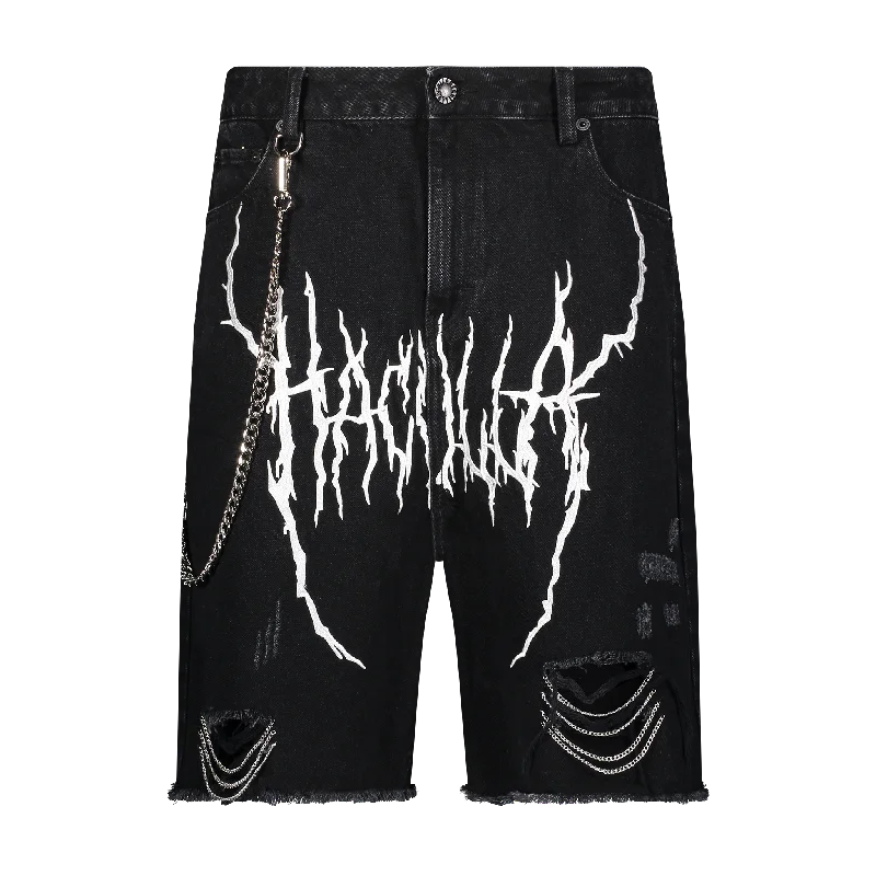 DEMON JEAN SHORT BLACK