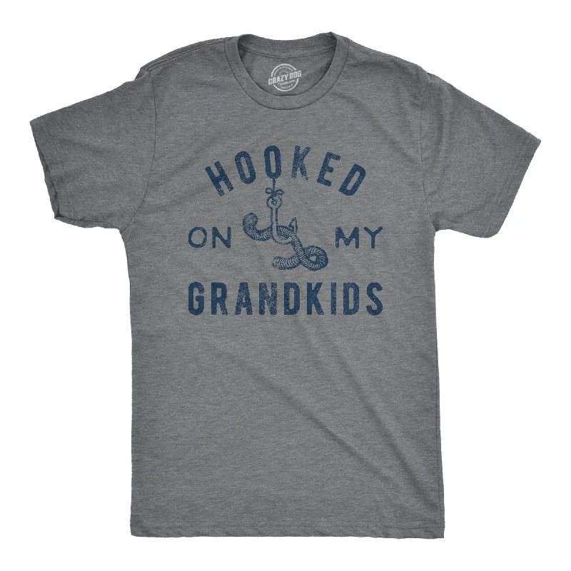 Hooked On My Grandkids Men's T Shirt