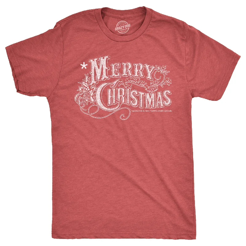 Merry Christmas Credit Card Men's T Shirt