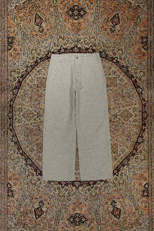 Taiga Takahashi ENGINEER TROUSERS (MELANGE IVORY)