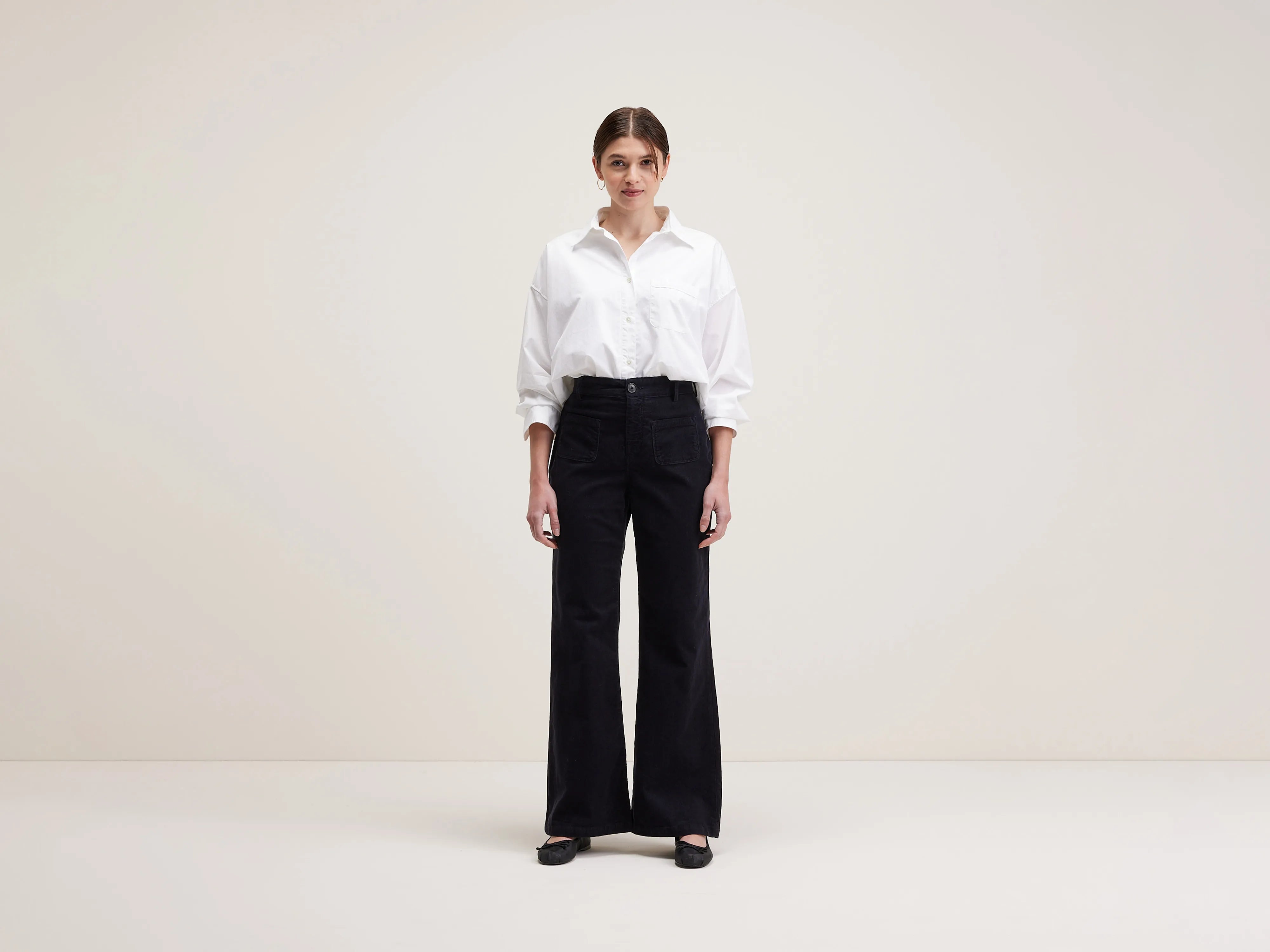 Park flared trousers (242 / W / BLACK BEAUTY)