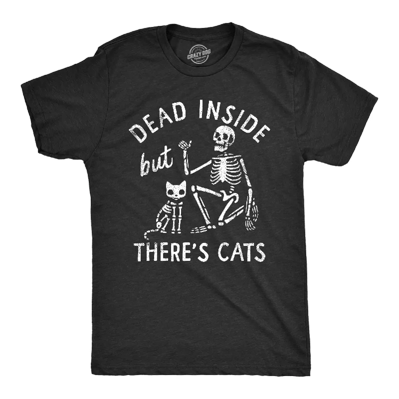 Dead Inside But Theres Cats Men's T Shirt