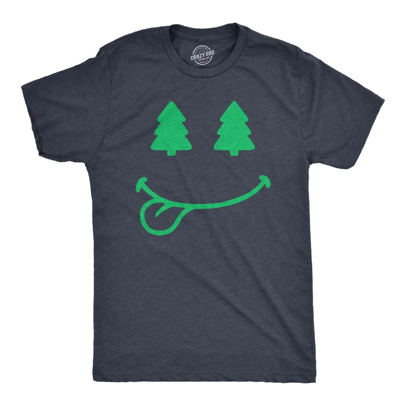 Christmas Tree Eyes Smile Men's T Shirt