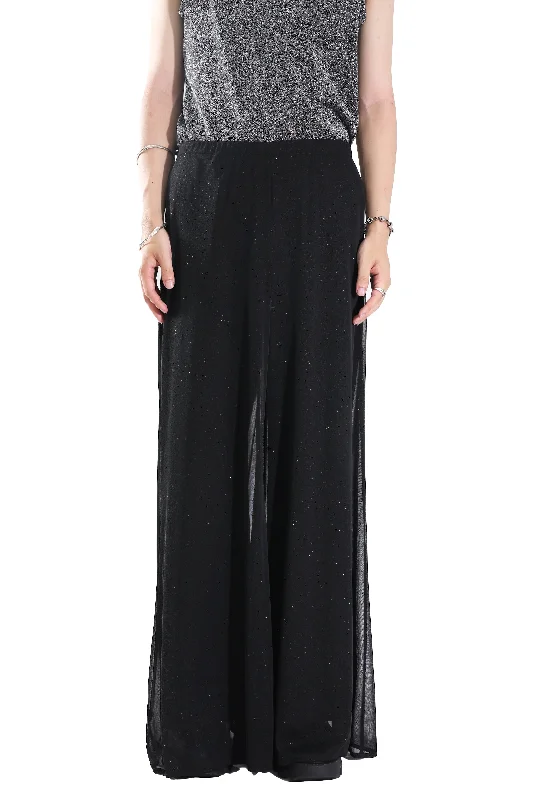 GLITTER LAYERED WIDE PANTS