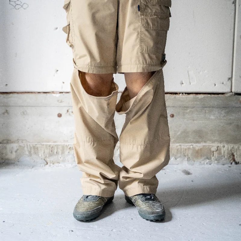 1990s asymmetry design detachable cargo pants