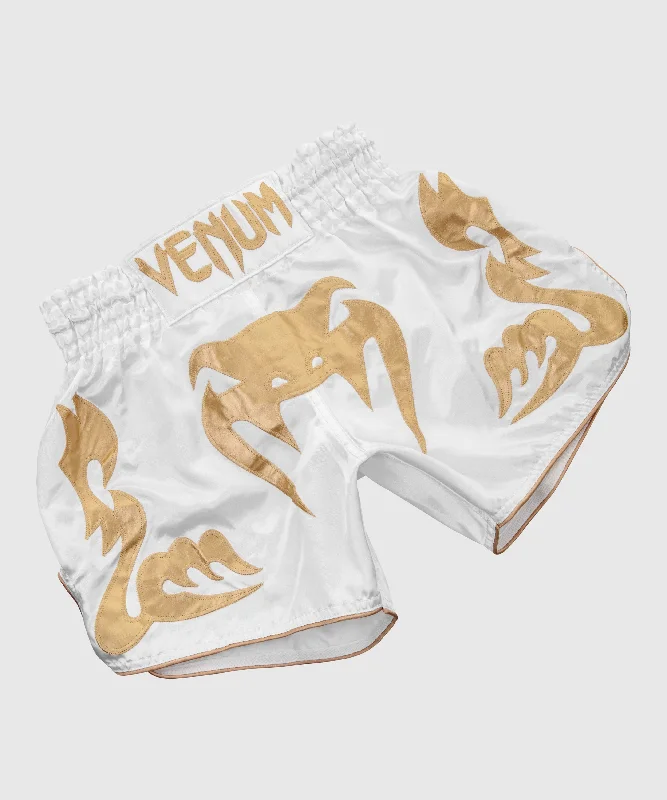 Venum Bangkok Inferno Muay Thai Shorts - White/Gold