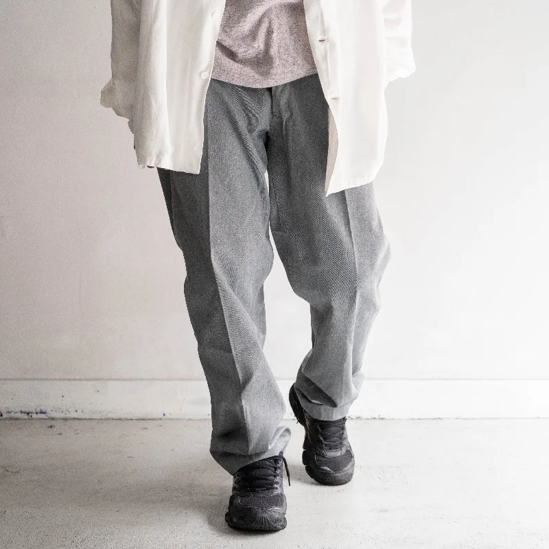 around 1980s Japan vintage light gray color work pants -light weight-