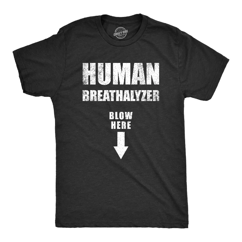 Human Breathalyzer Blow Here Men's T Shirt