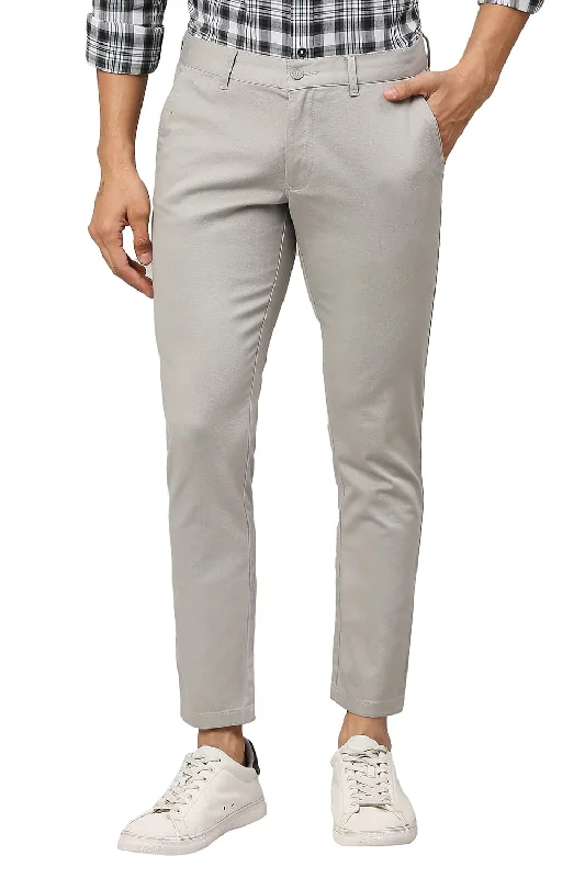 Skinny Fit Cotton Stretch Dobby Trousers