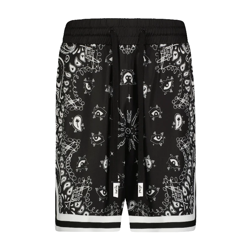 PAISLEY VISCOSE BASKETBALL SHORT