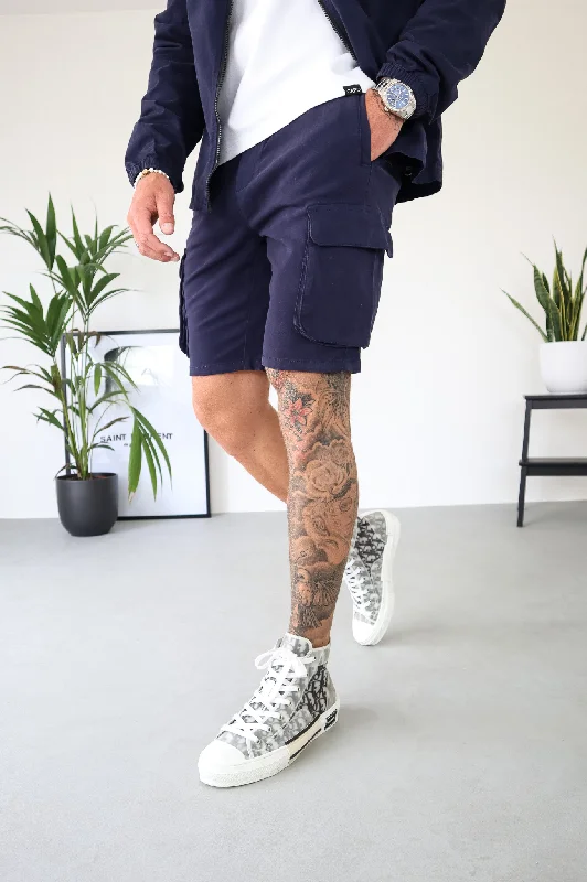 Capo DYED Cotton Cargo Short - Navy