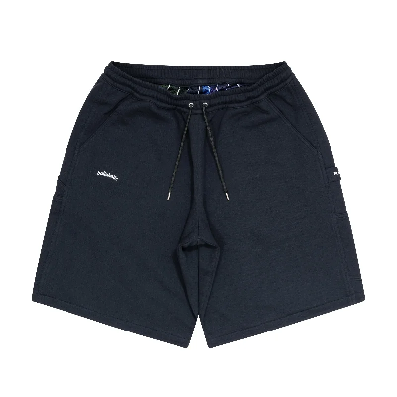 LEEGET × ballaholic Reversible Painter Sweat Shorts -FLUID MOVE- (navy)