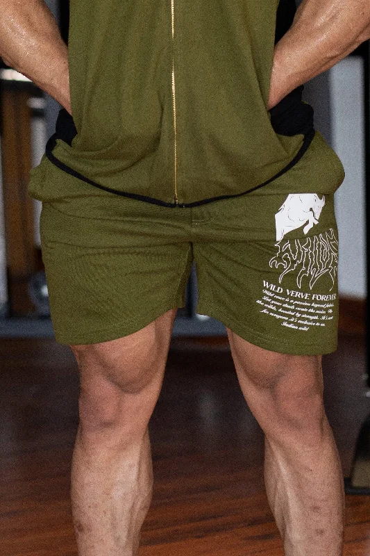 WILDS FLAME "PREMIUM" SHORTS (OLIVE)