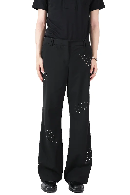 STUDS FLARE TROUSERS