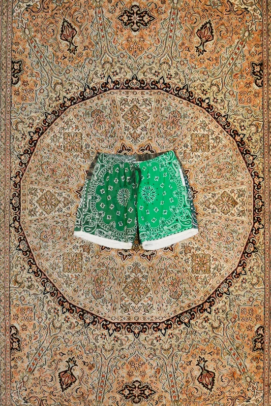 Children of the discordance VINTAGE BANDANA PATCH SHORT PANTS (GREEN)