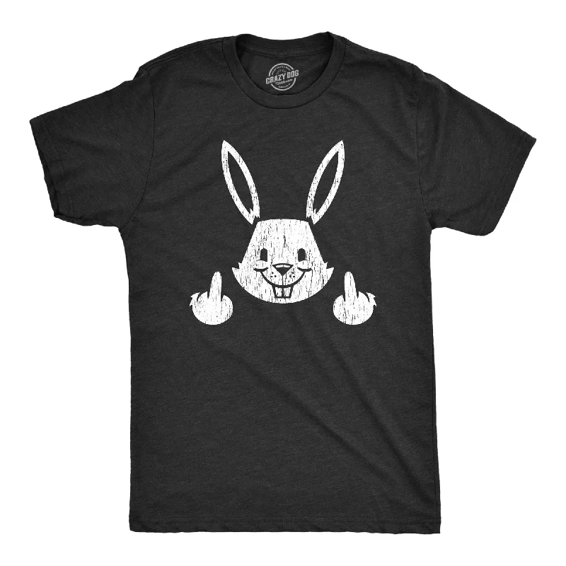 Bunny Flipping The Bird Men's T Shirt