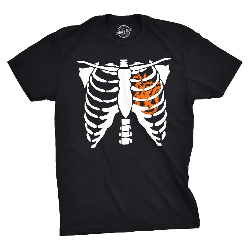 Pumpkin Heart Rib Cage Men's T Shirt