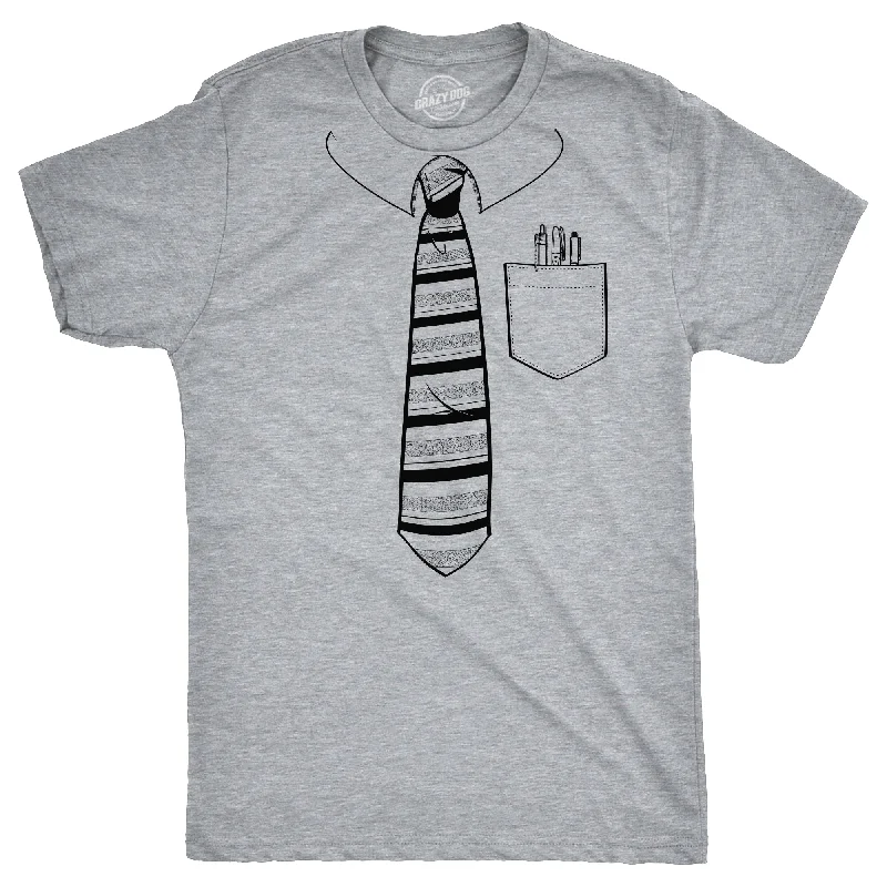 Tie With Pocket Of Pens Men's T Shirt