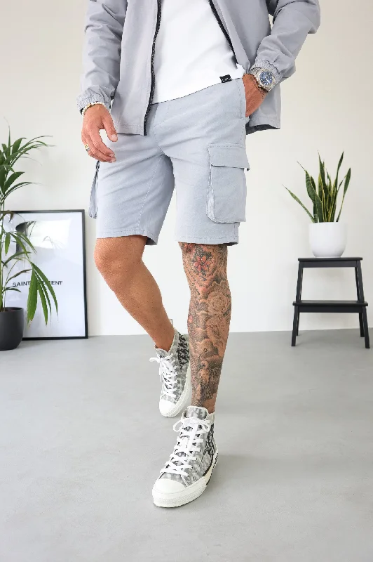 Capo DYED Cotton Cargo Short - Grey