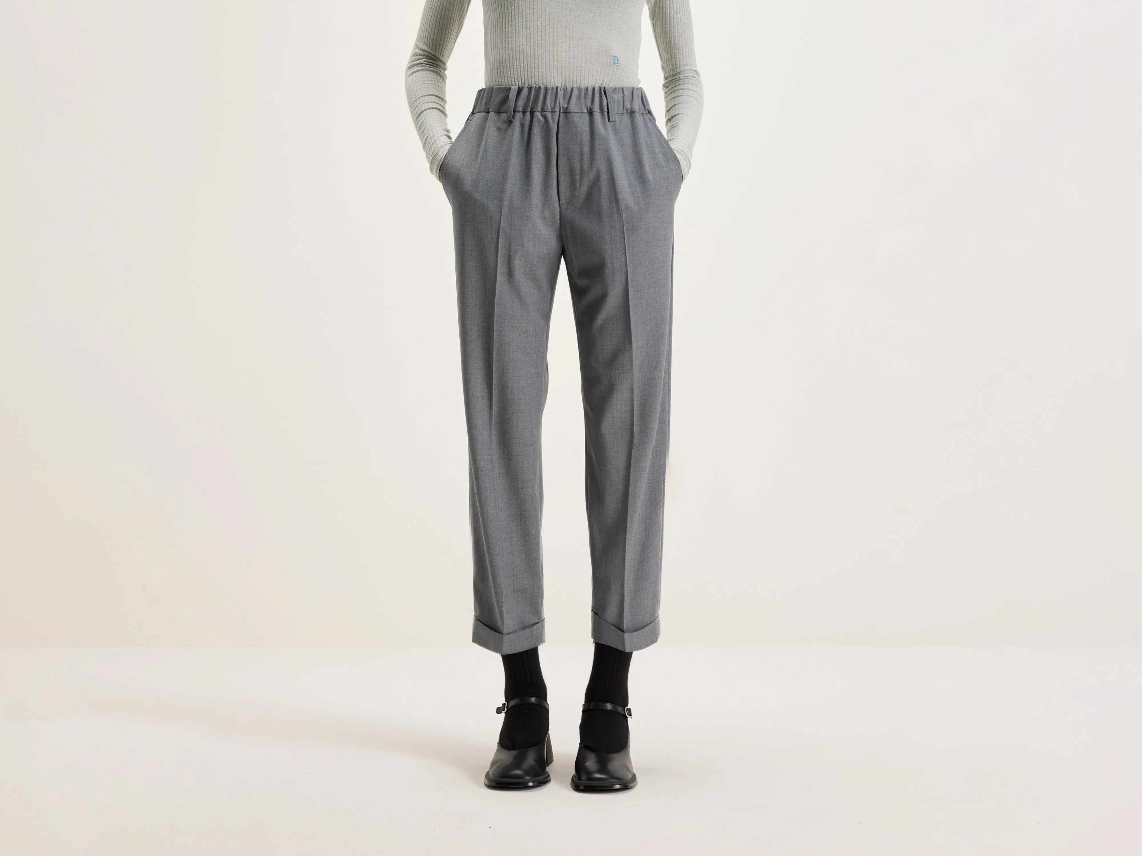 Robin Wool Pants  (242 / W / GREY)