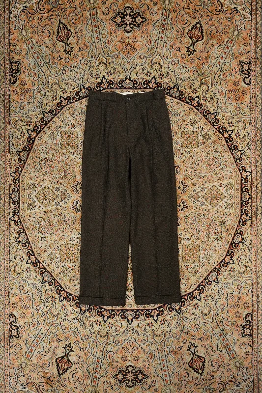 Taiga Takahashi WORK TROUSERS (MELANGE BLACK)