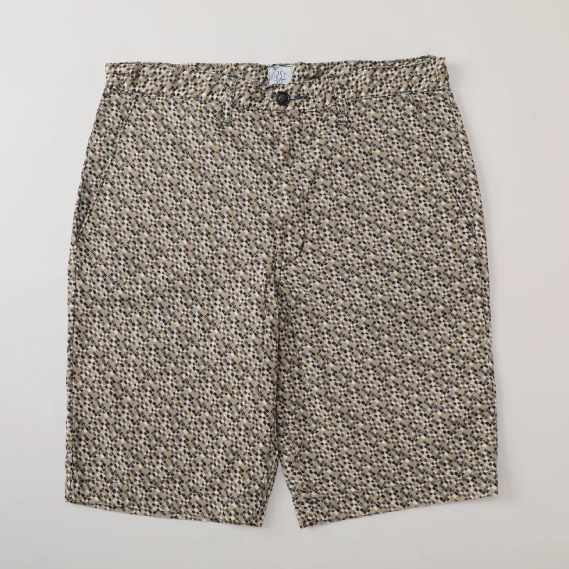 #2322S Menpolini Extra Shorts : vintage calico modern print pts-078 "Dead Stock"