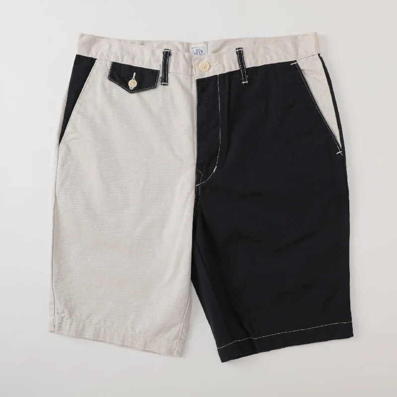 #1374S Menpolini Shorts : navy cotton twill combo pts-041 "Dead Stock"