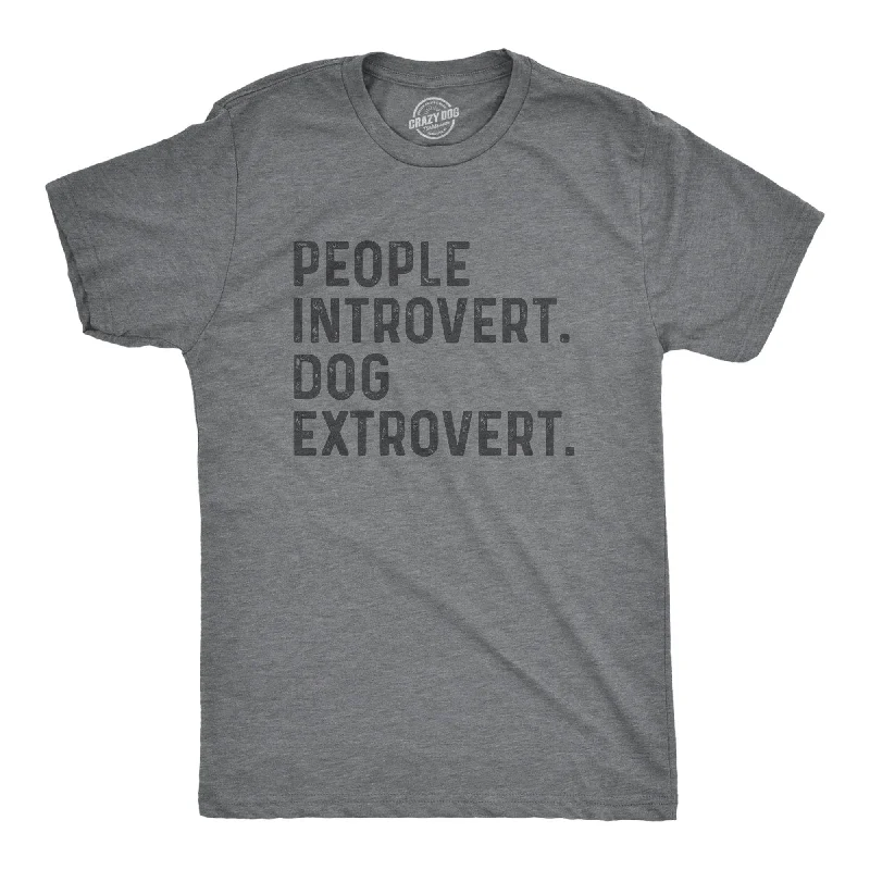 People Introvert Dog Extrovert Men's T Shirt