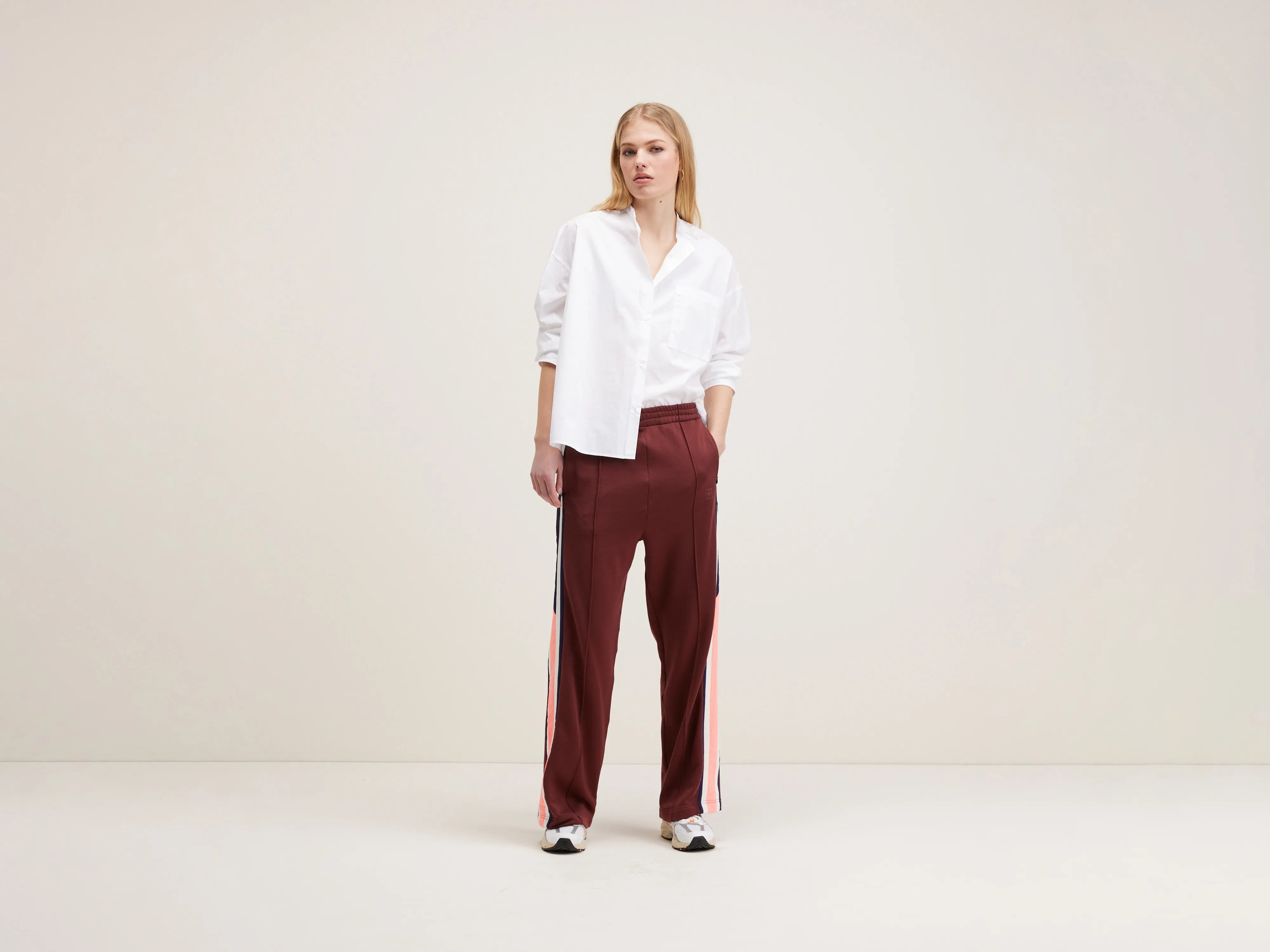 Tania wide track trousers (242 / W / GRENAT)