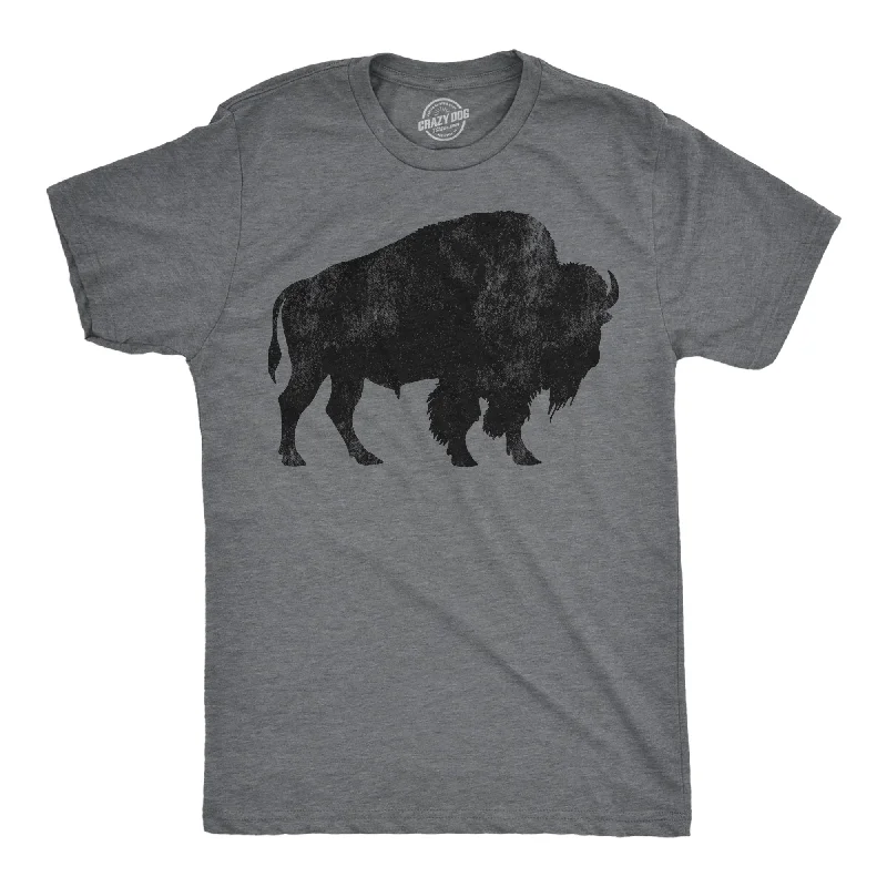 Standing Buffalo Silhouette Men's T Shirt