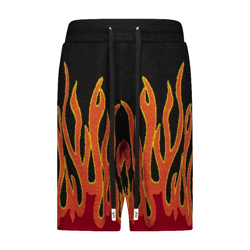 UP IN FLAMES SWEATER SHORTS