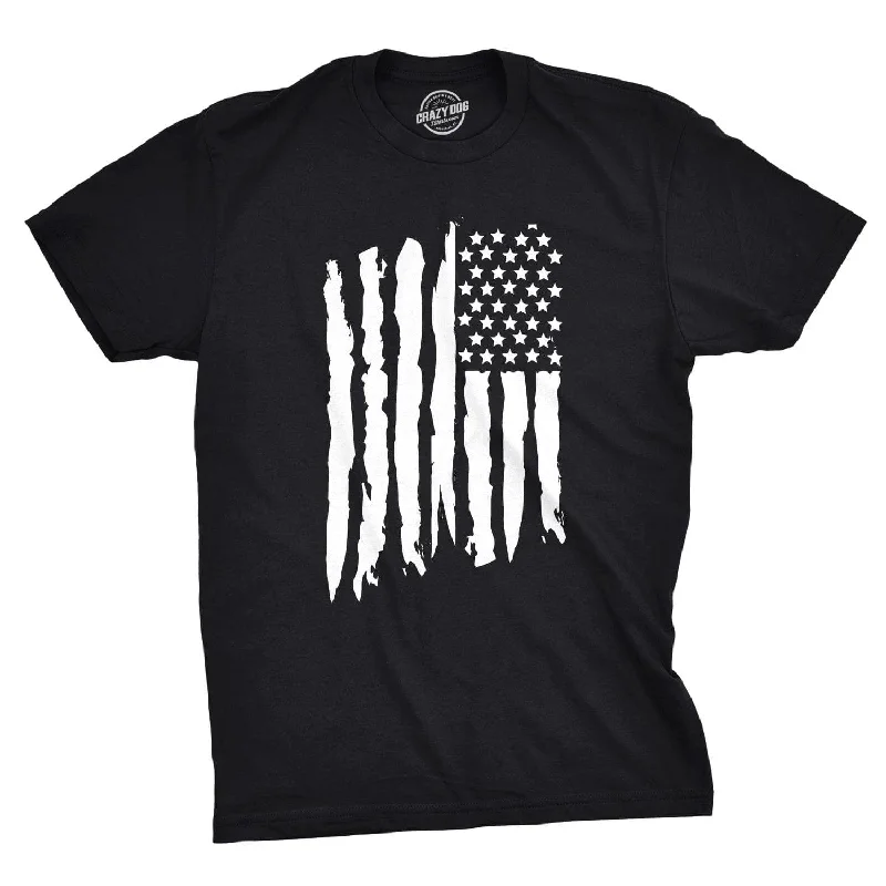 Vertical Grunge Flag Men's T Shirt