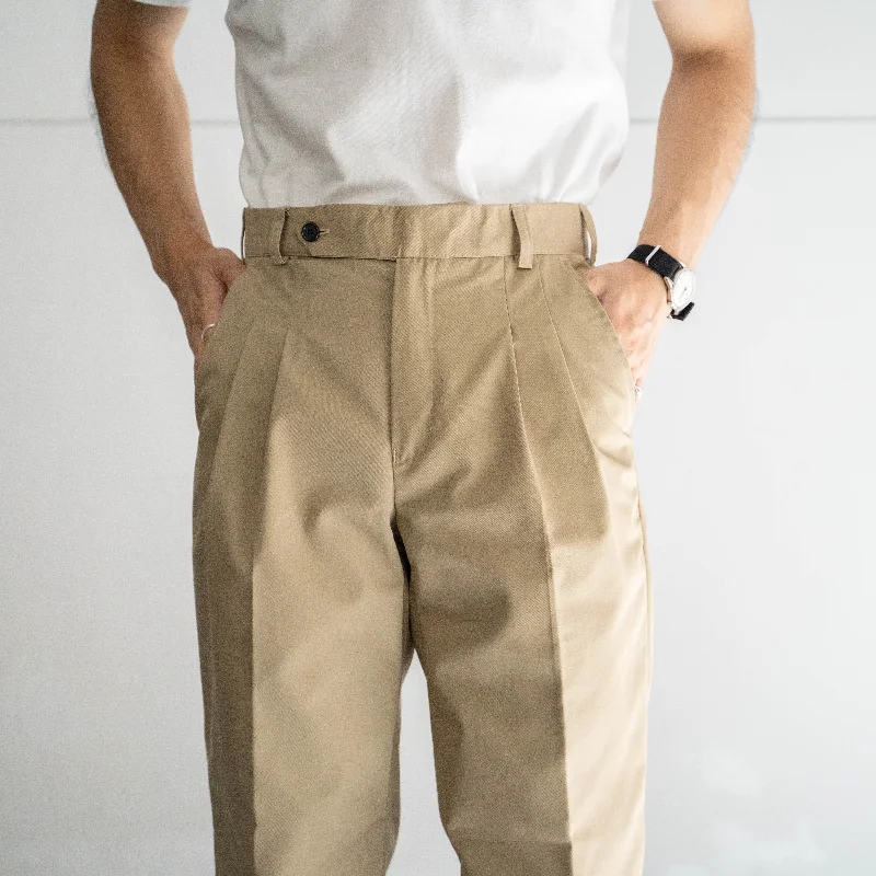 around 1990s Tunisia cotton × poly 2tack chino pants 'dead stock'