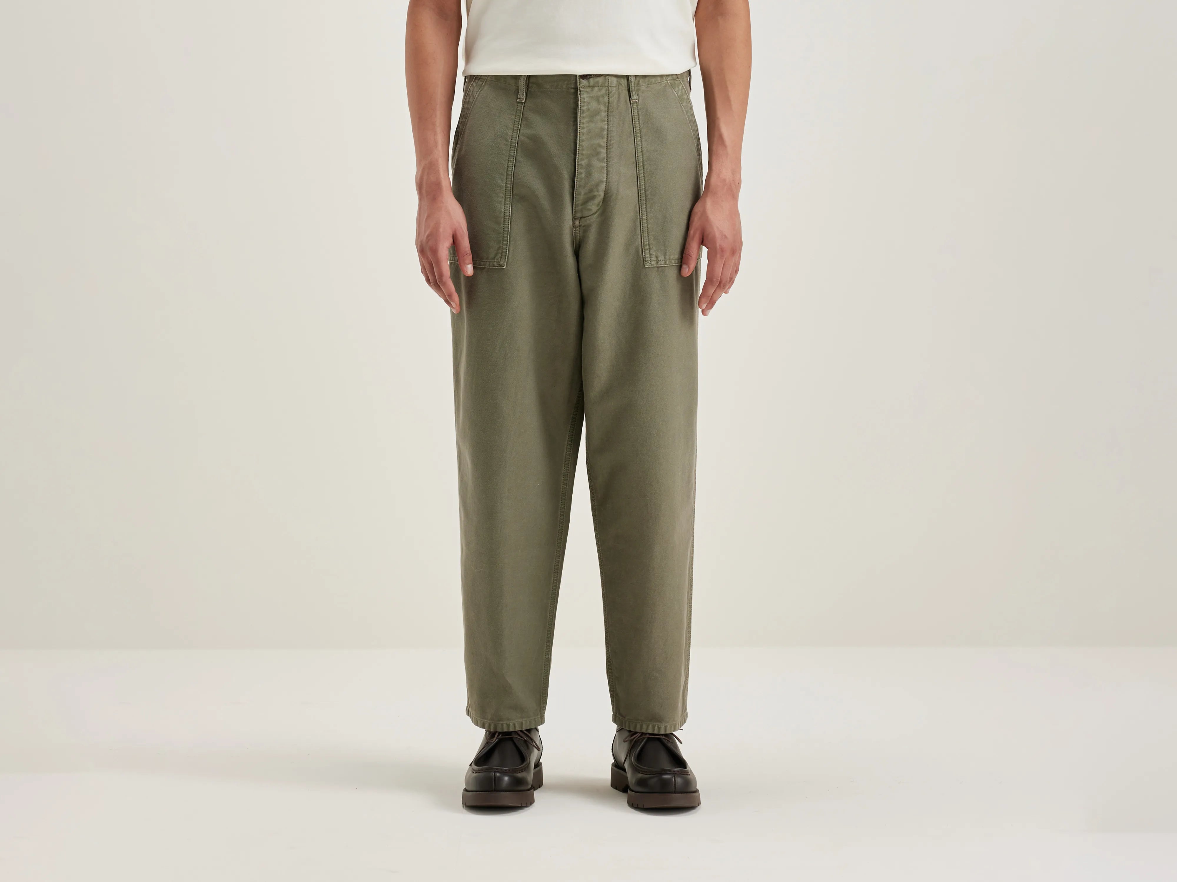 Kargo cropped tapered trousers (242 / M / DUSTY OLIVE)