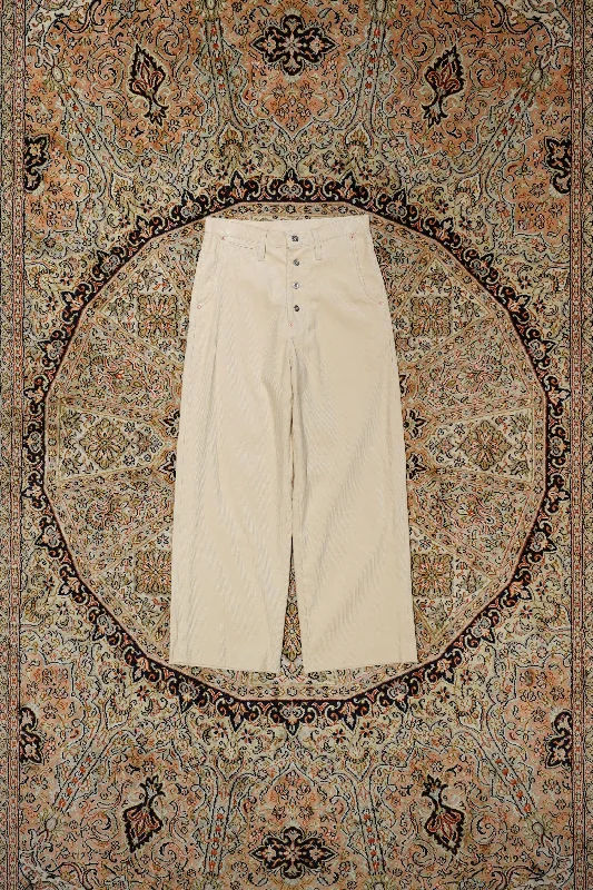 SUGARHILL CORDUROY WIDE TROUSERS (IVORY WHITE)