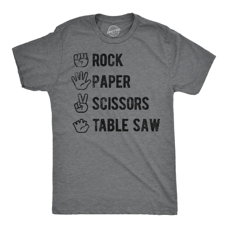 Rock Paper Scissors Table Saw Men's T Shirt