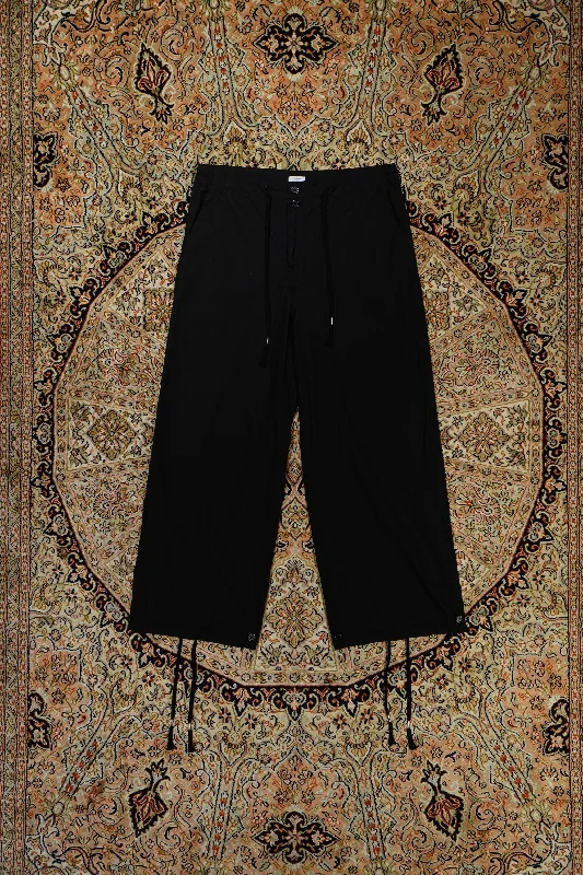 Fujimoto Wide Cuffed Trousers “Falls” (BLACK)