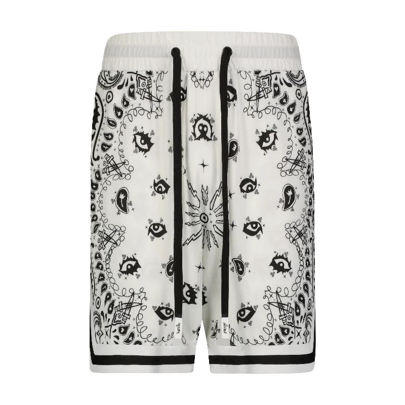 PAISLEY VISCOSE BASKETBALL SHORT