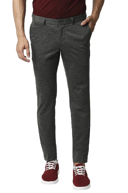 Tapered Fit Stretch Knit Trousers