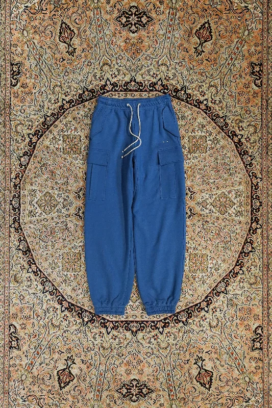 SUGARHILL SWEAT CARGO TROUSERS (PALE NAVY)