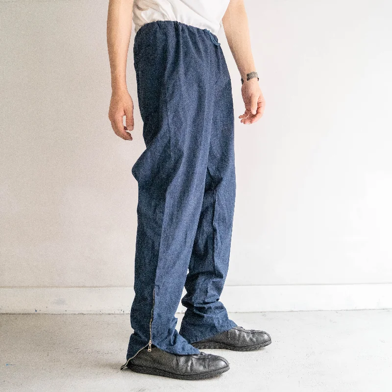 around 1990s swedish military side zip easy pants -over dyed-