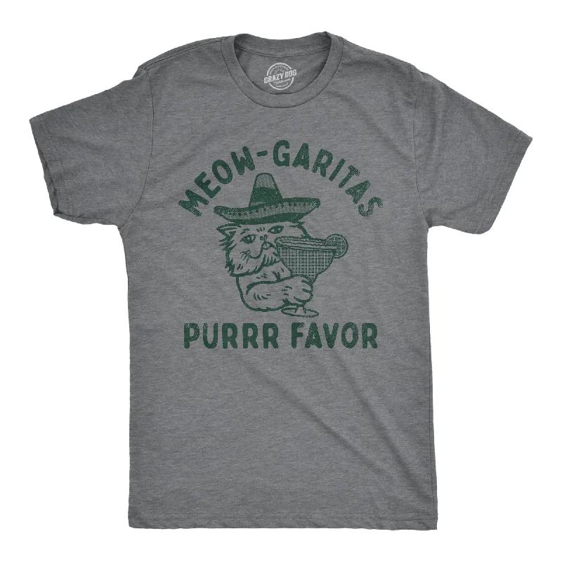 Meow Garitas Purrr Favor Men's T Shirt