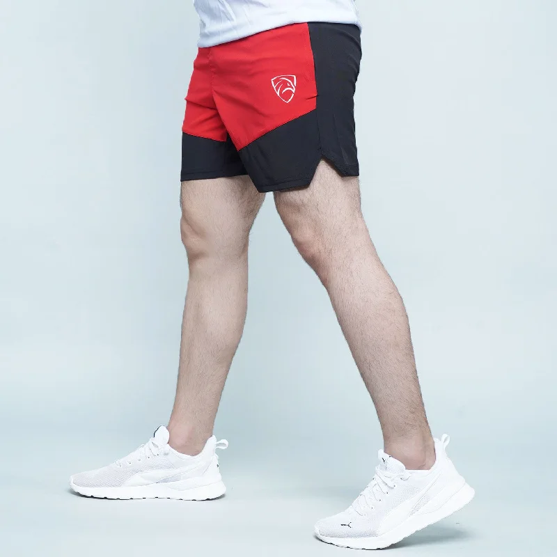 Tf-Red/Black Contrast Running Shorts