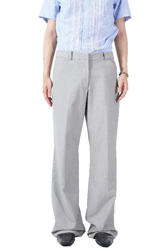 GREY FLARE TROUSERS