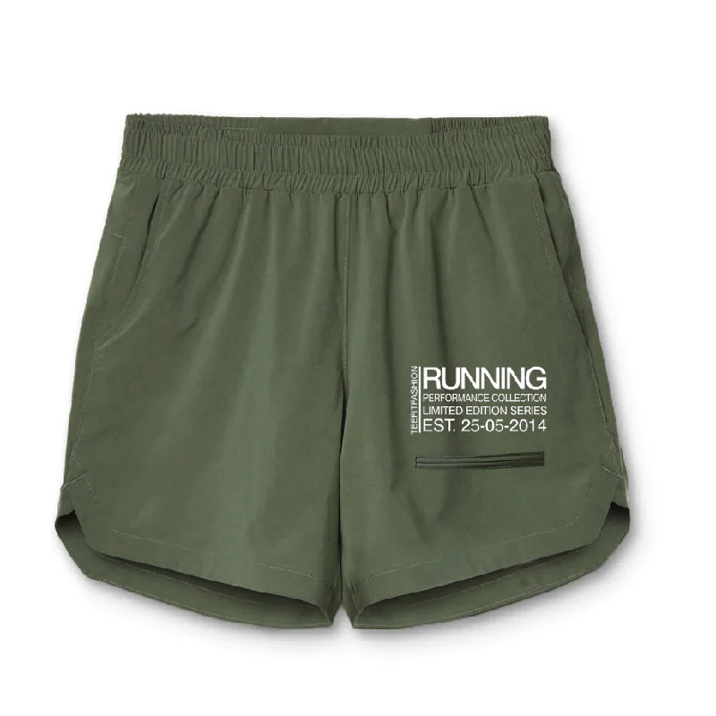 Tf-Olive Green Running Utility Shorts