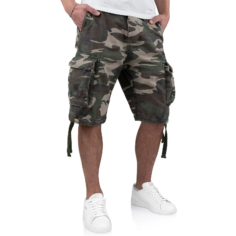 Surplus Airborne Vintage Shorts Woodland Camo