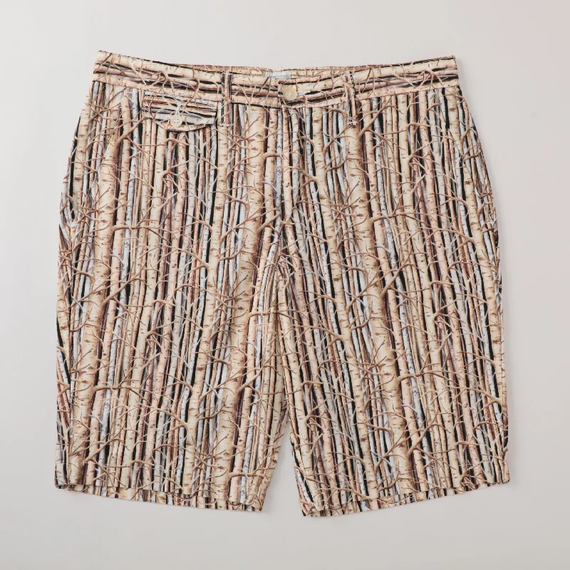 #1374S Menpolini Shorts : woody wood print pts-070 "Dead Stock"