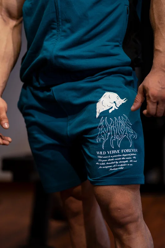 WILDS FLAME "PREMIUM" SHORTS (DARK TEAL)