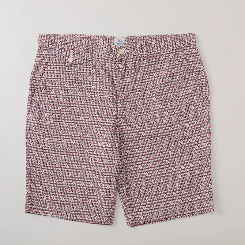 #1374S Menpolini Shorts : broad cloth diamond patern pts-084 "Dead Stock"